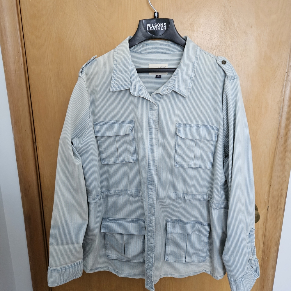 Universal Thread Blue Striped Utility Jacket